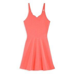 Sally Miller Girls Laynie Scalloped Dress Neon Cor
